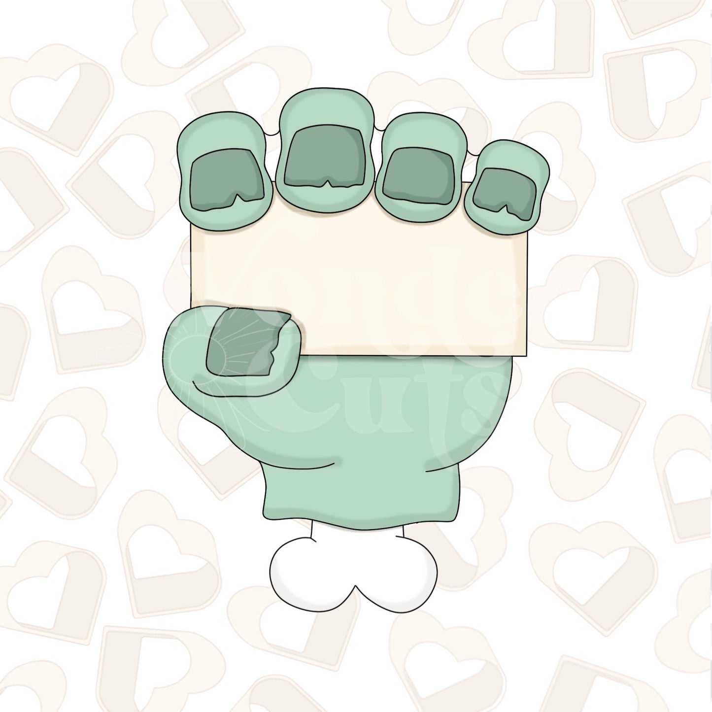 Zombie Hand Plaque Cookie Cutter