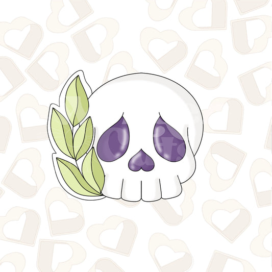 Greenery Skull Cookie Cutter
