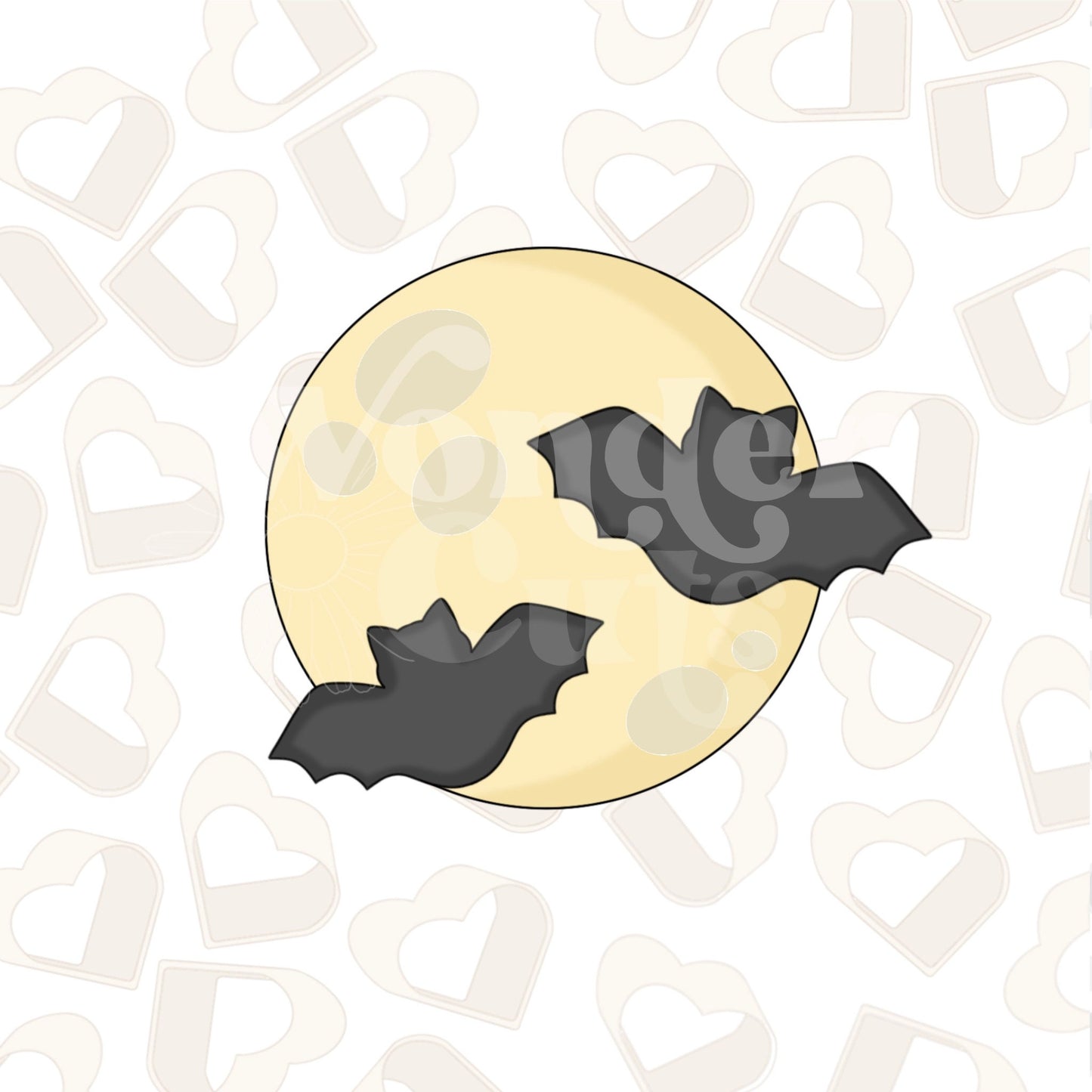Moon With Bats Cookie Cutter