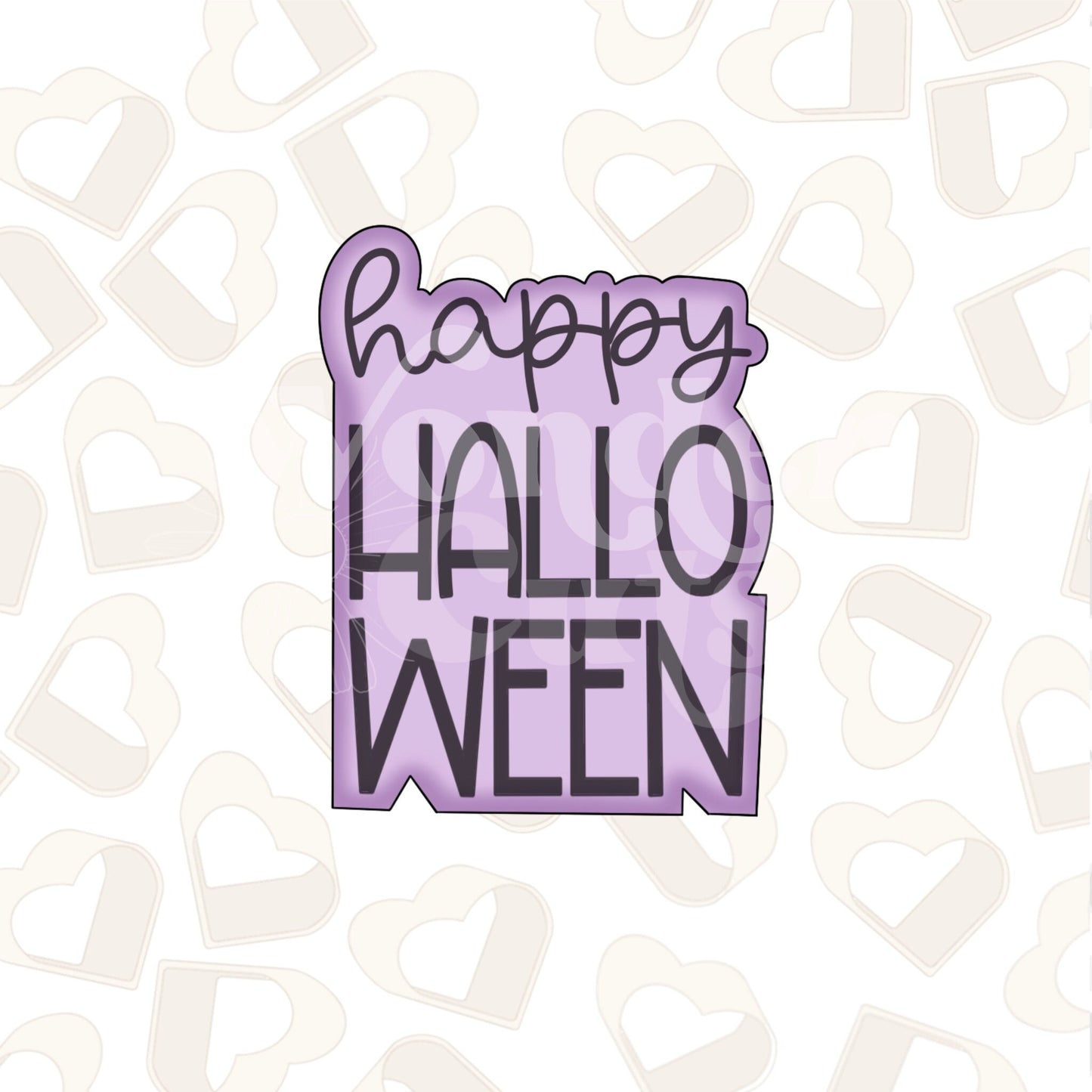 Happy Halloween Plaque Cookie Cutter