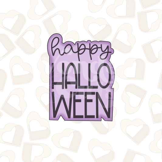 Happy Halloween Plaque Cookie Cutter