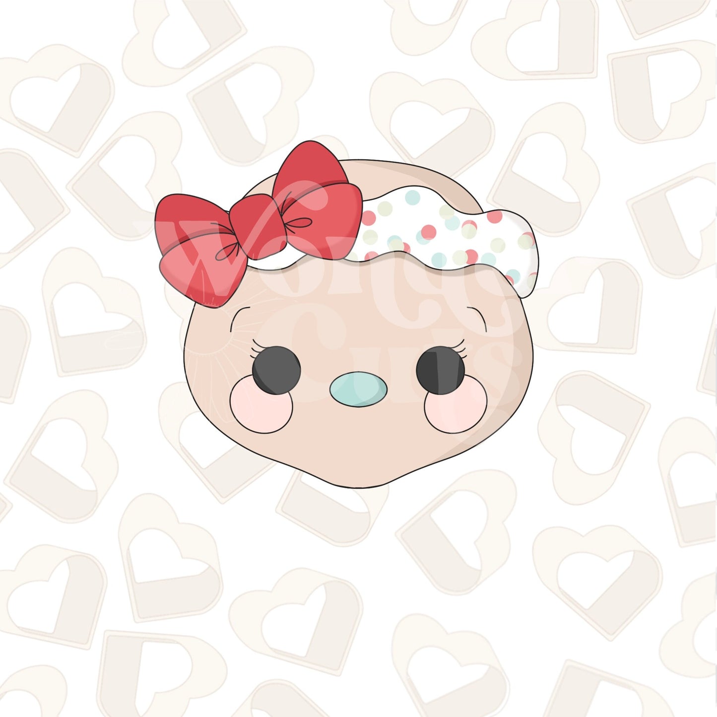 2023 Girly Gingy Head Cookie Cutter