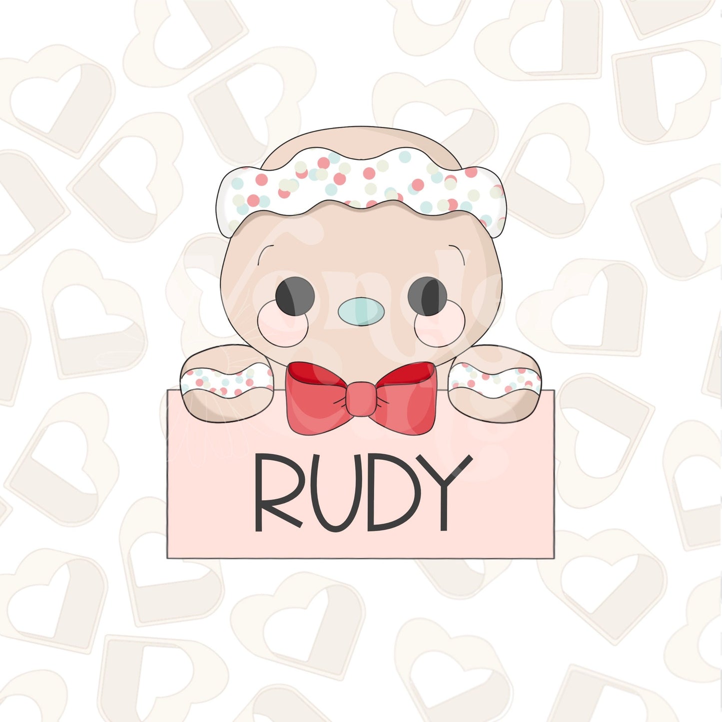 Boy Gingy Name Plaque Cookie Cutter