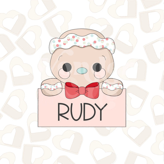 Boy Gingy Name Plaque Cookie Cutter