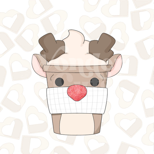 Reindeer Coffee Cup Cookie Cutter