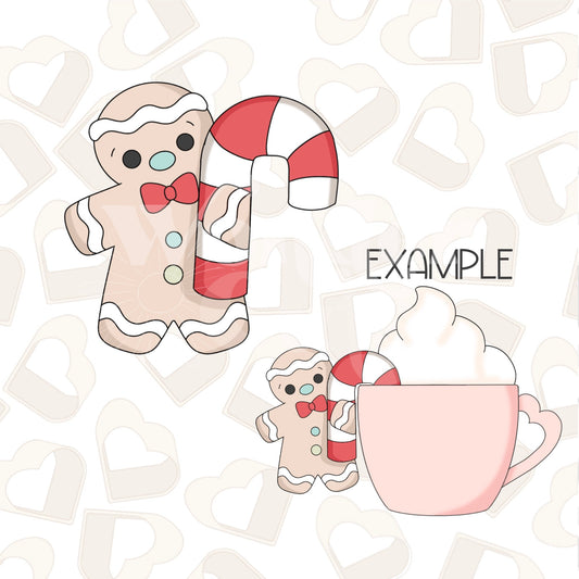 Candy Cane Gingy Mug Hugger Cookie Cutter