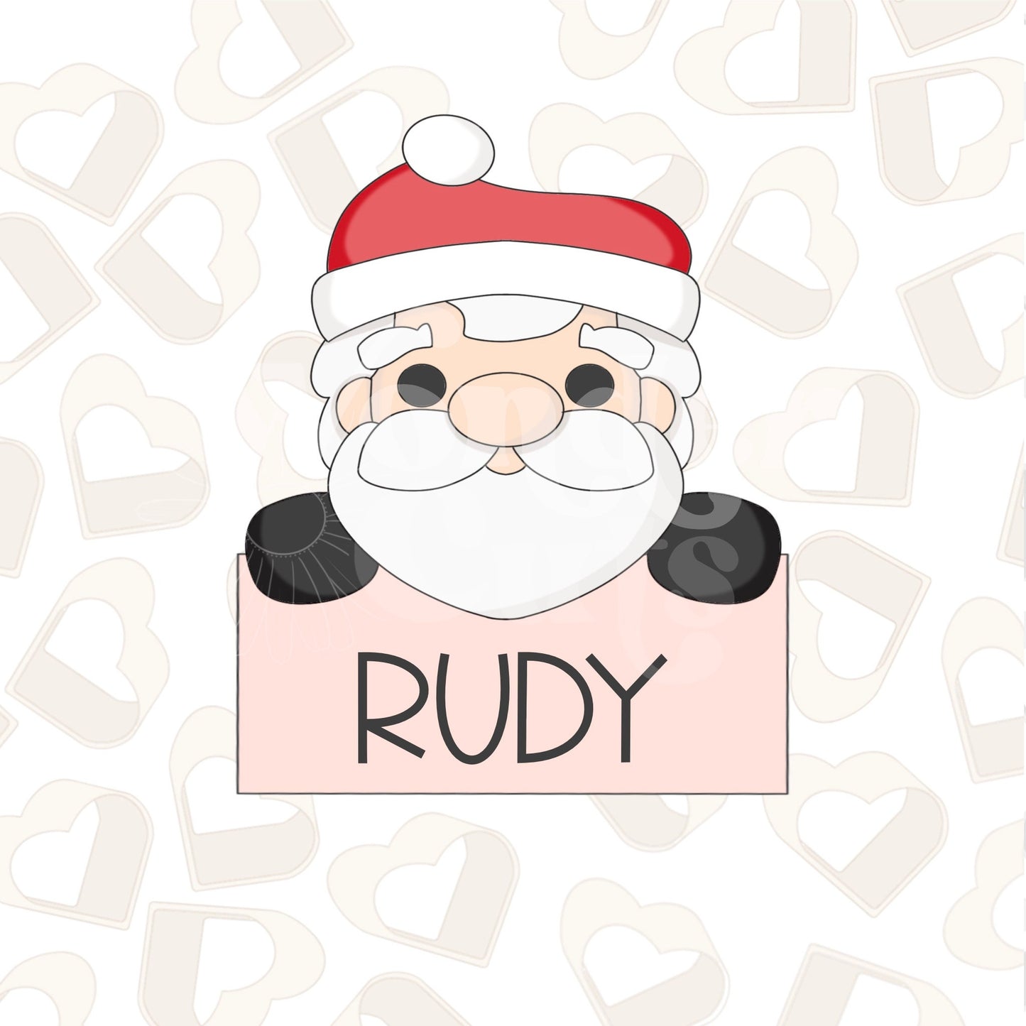 Santa Name Plaque Cookie Cutter