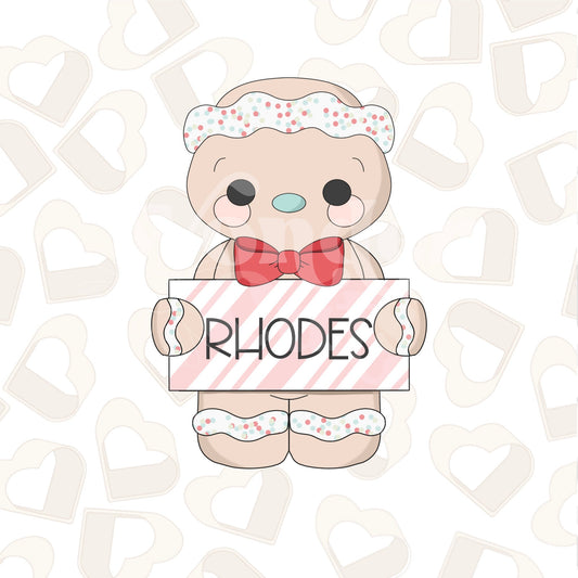 Boy Gingy Name Plaque 2 Cookie Cutter