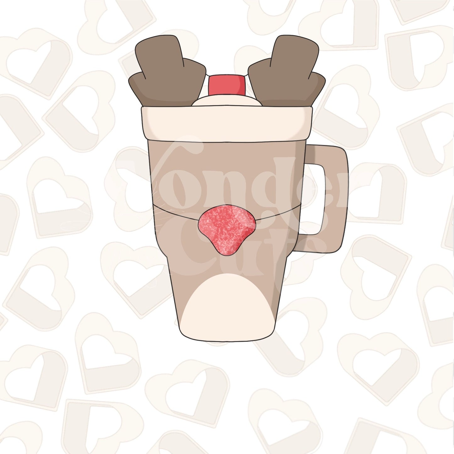 Reindeer Tumbler Cookie Cutter