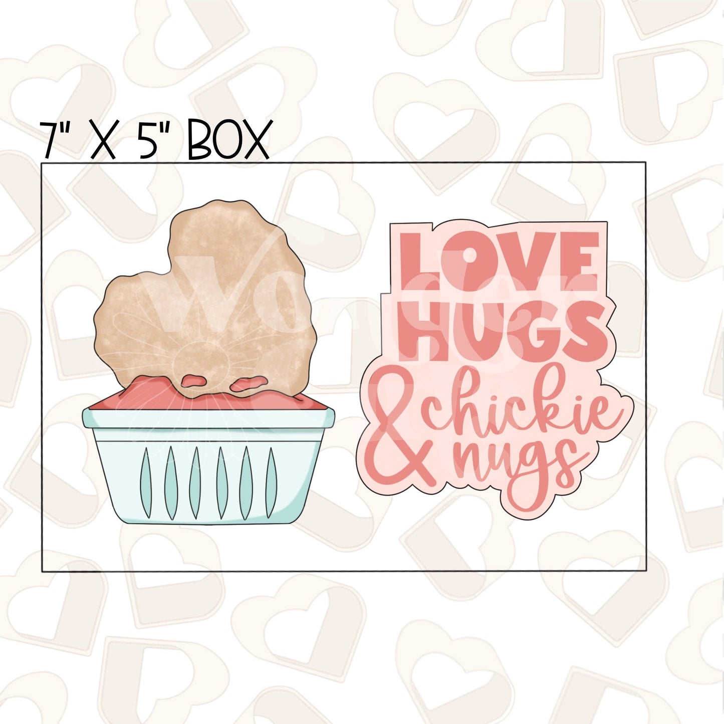 Love Hugs and Chickie Nugs Set of 2 Cookie Cutter