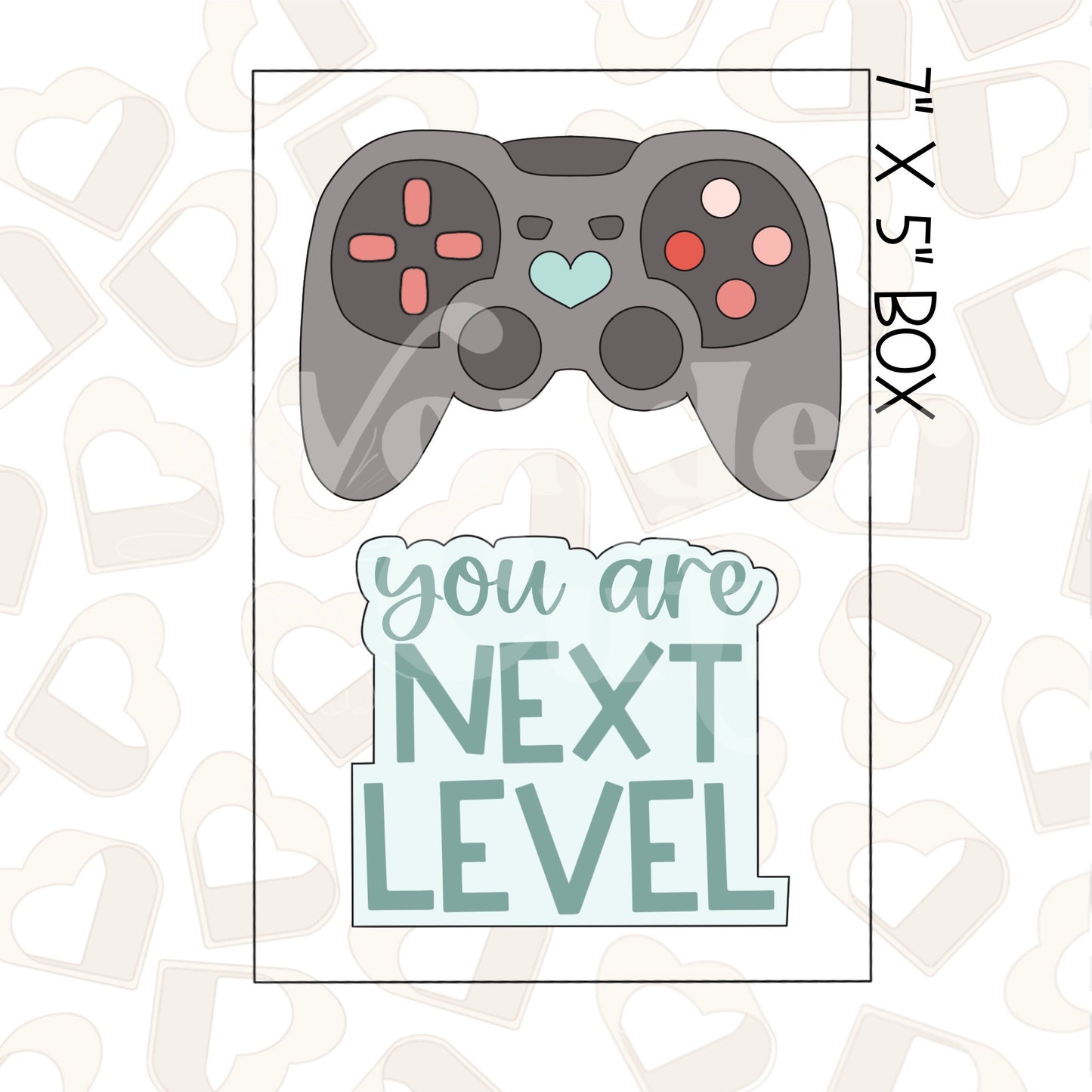 Gamer Valentine Set of 2 Cookie Cutter