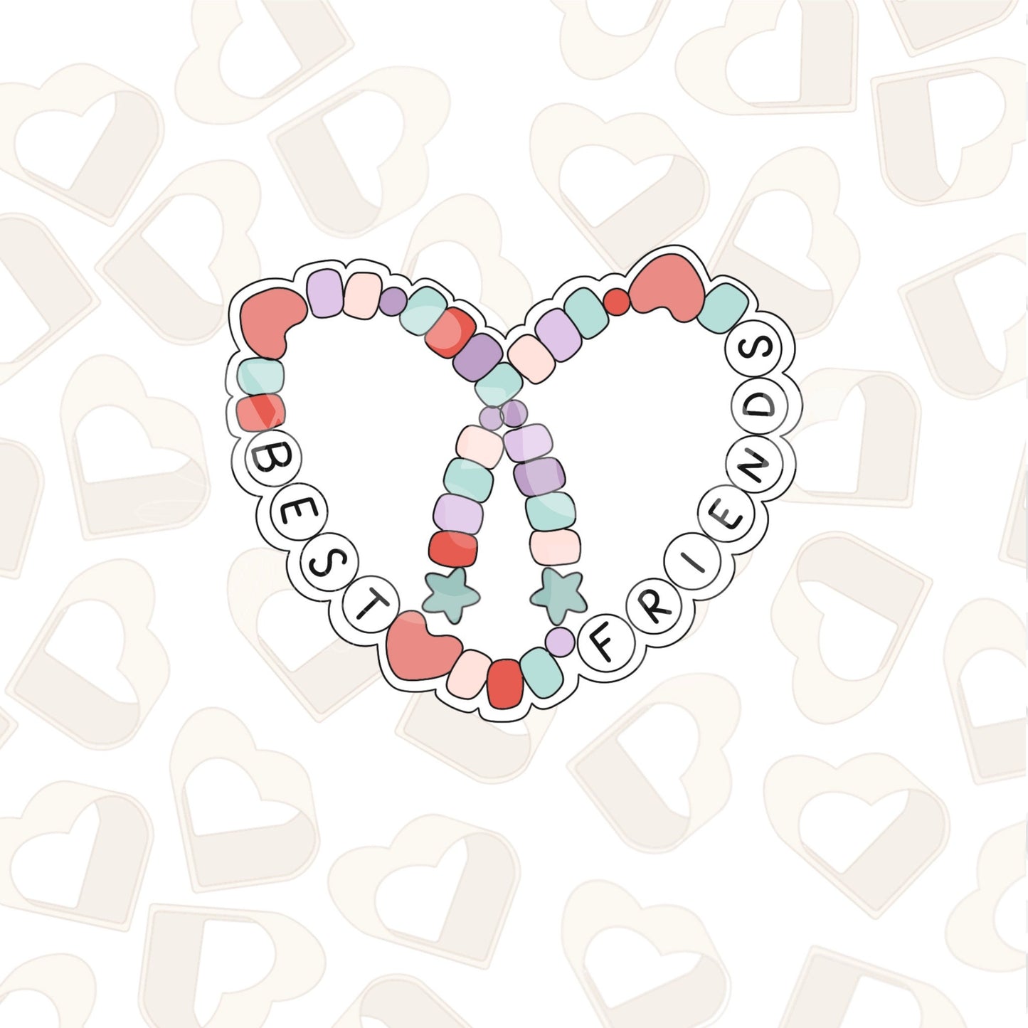 Friendship Bracelet Heart Cookie Cutter