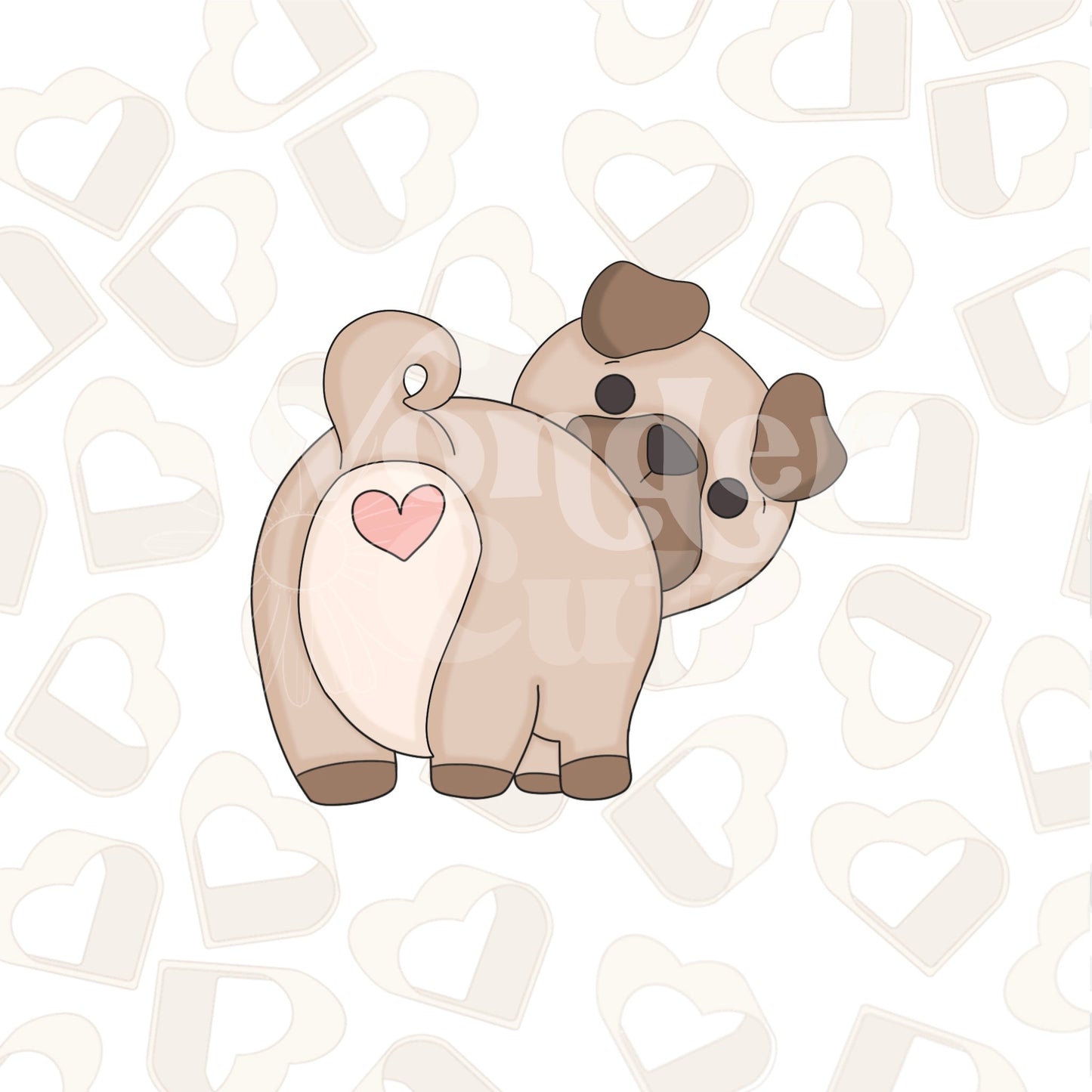 Booty Dog / Booty Pig Cookie Cutter