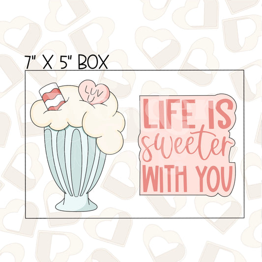 Valentine Milkshake Set of 2 Cookie Cutter