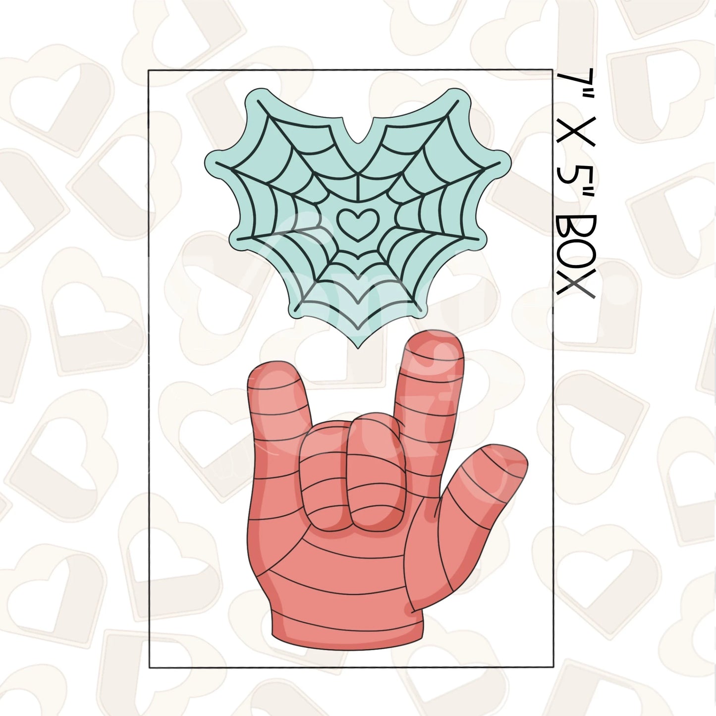Valentine Spidey Set of 2 Cookie Cutter