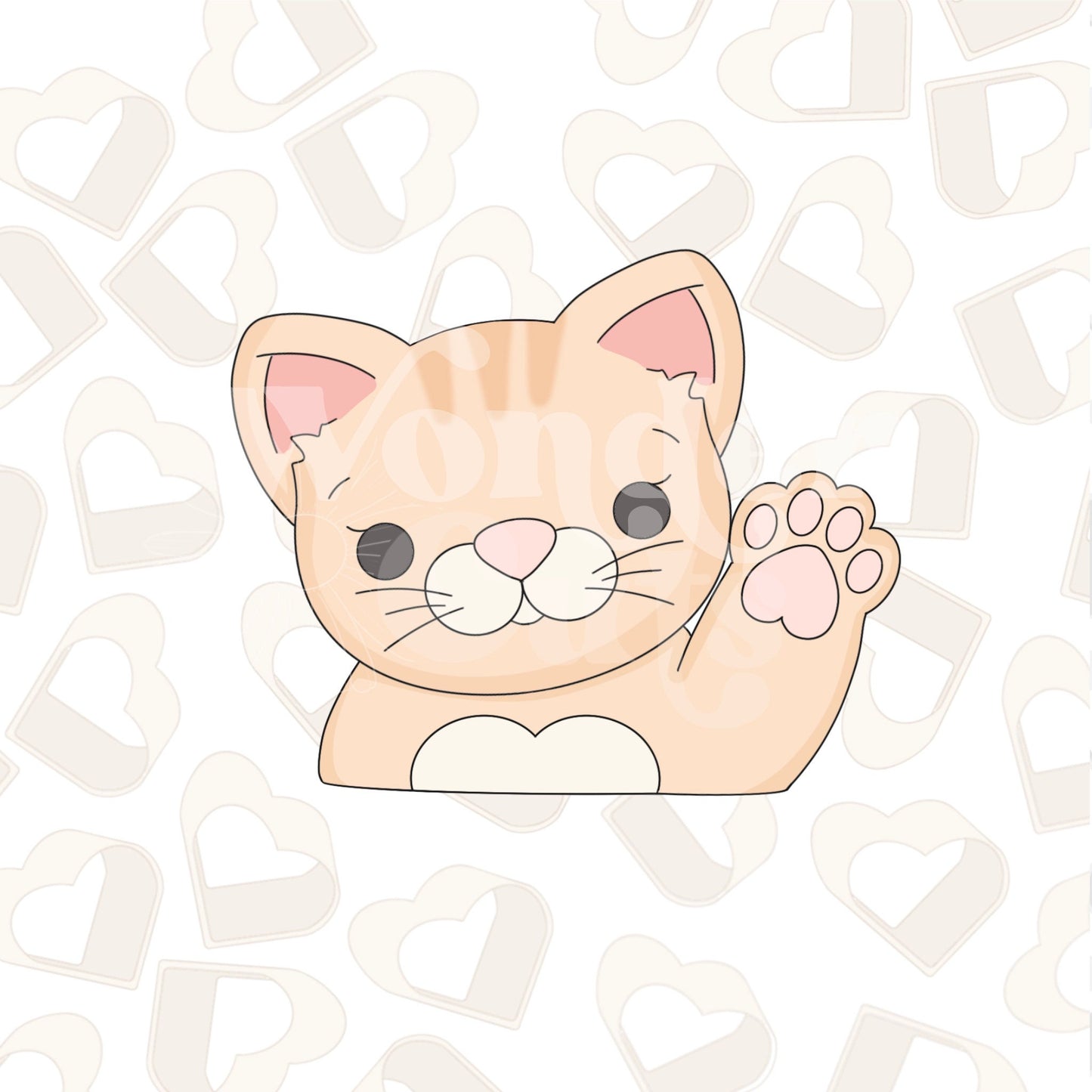 Waving Kitty Cookie Cutter