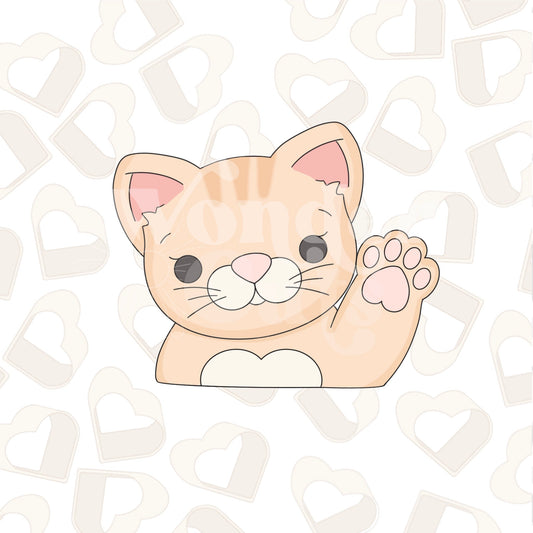 Waving Kitty Cookie Cutter