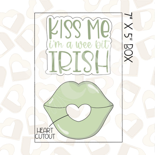 Kiss Me I'm A Wee Bit Irish Set of 2 Cookie Cutter