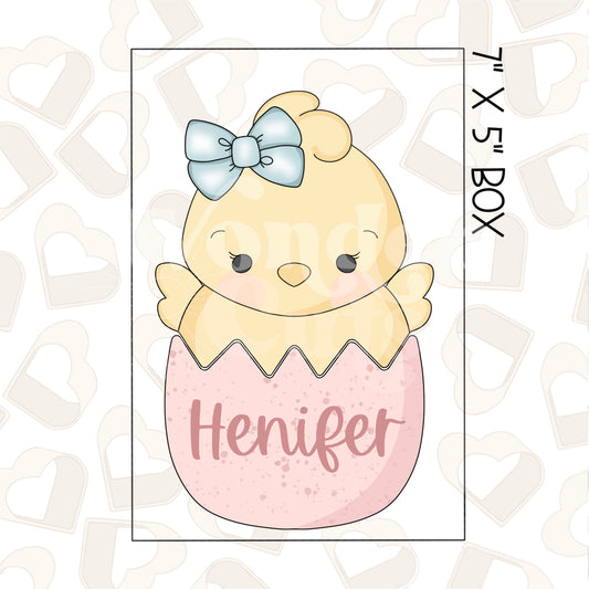 Girly Happy Chick In Egg Set of 2 Cookie Cutter