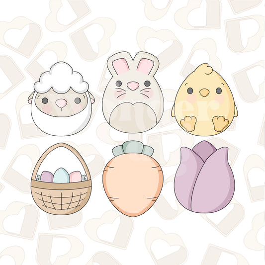 Easter Egg Pals Set of 6 Cookie Cutter