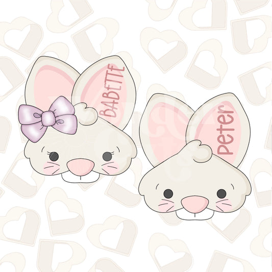 Bunny Name Plaques Cookie Cutter
