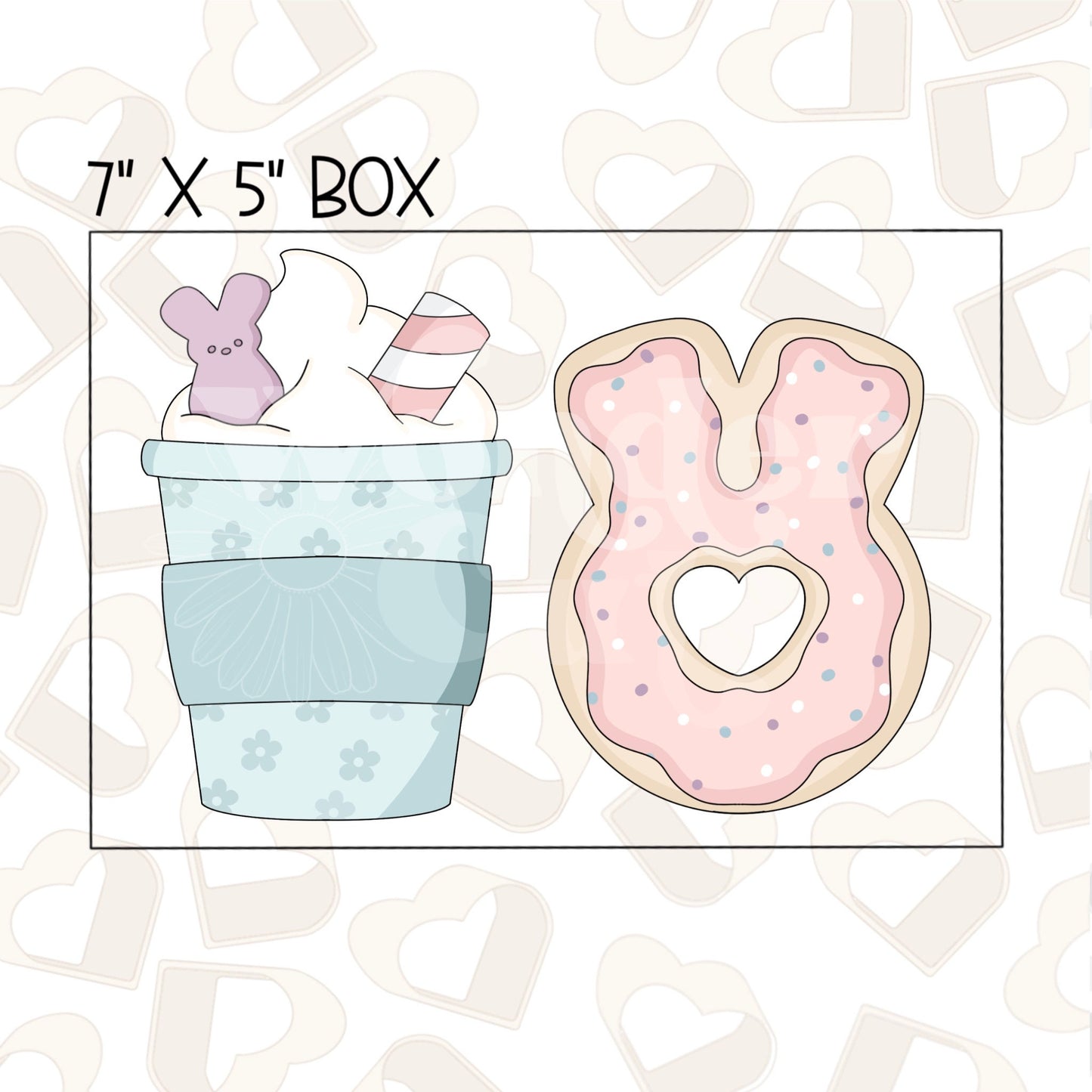 Easter Latte and Donut Set of 2 Cookie Cutter