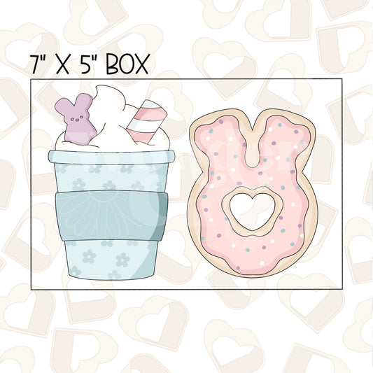 Easter Latte and Donut Set of 2 Cookie Cutter