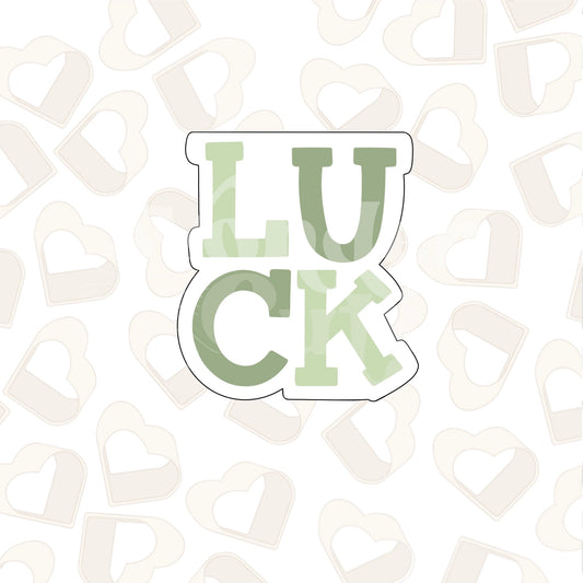 Luck Plaque Cookie Cutter