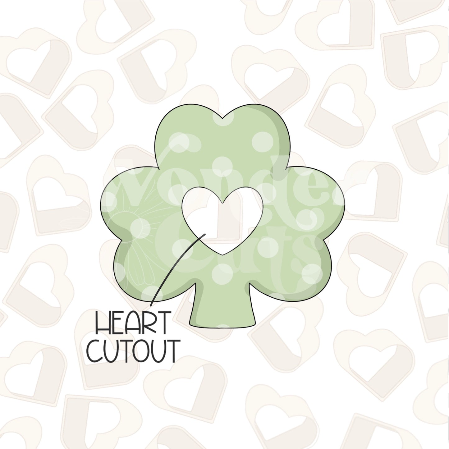 Shamrock with Heart Cutout Cookie Cutters