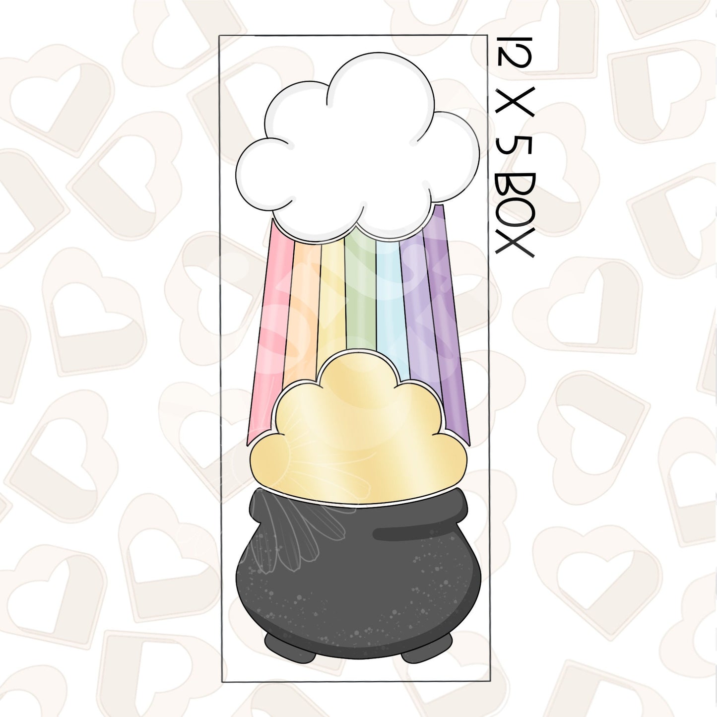 Pot of Gold with Rainbow Set of 4 Cookie Cutter