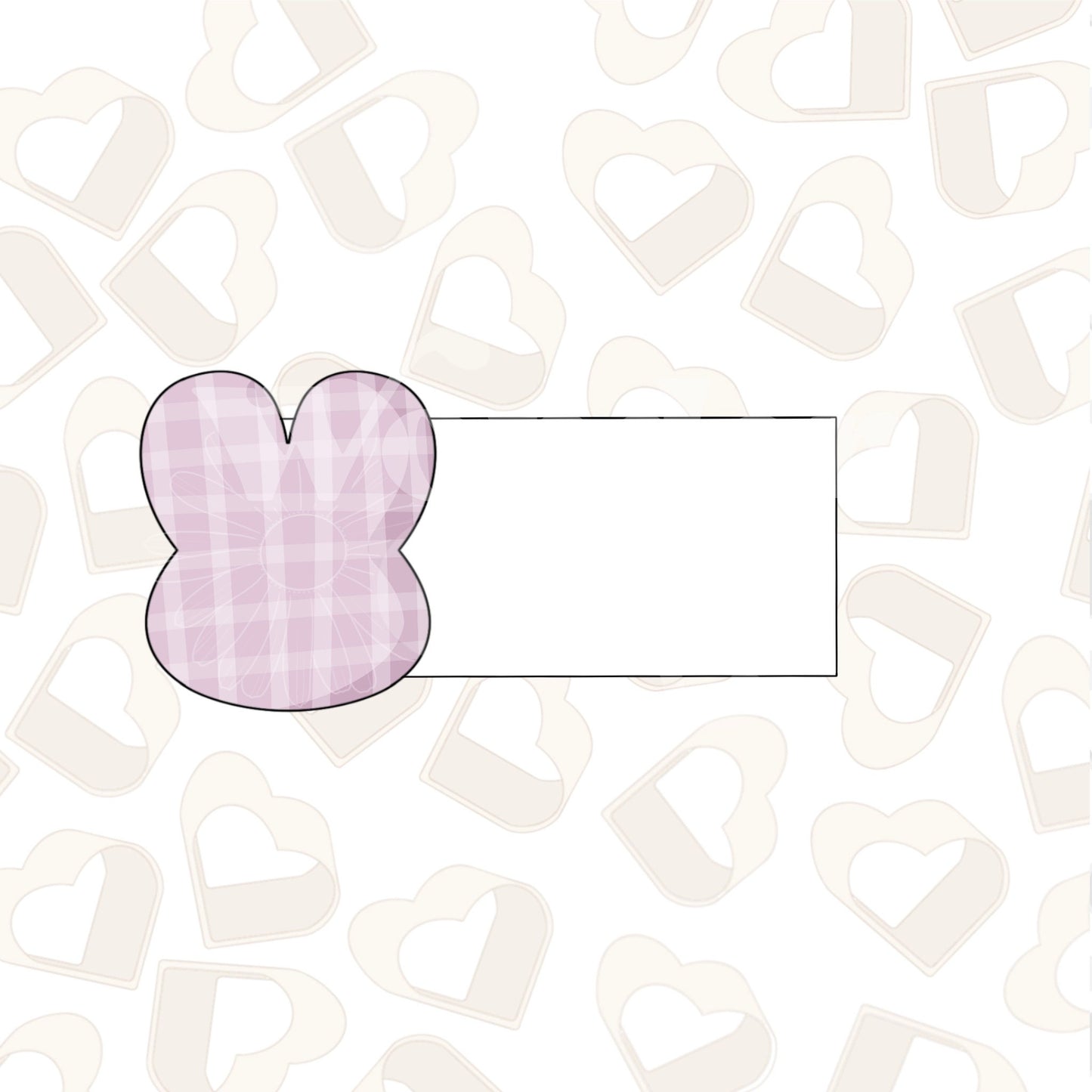 Bunny Name Tag Cookie Cutter