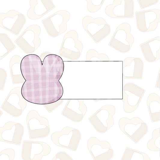 Bunny Name Tag Cookie Cutter