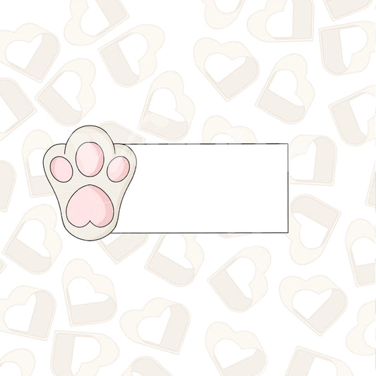Bunny Foot Name Tag Cookie Cutter