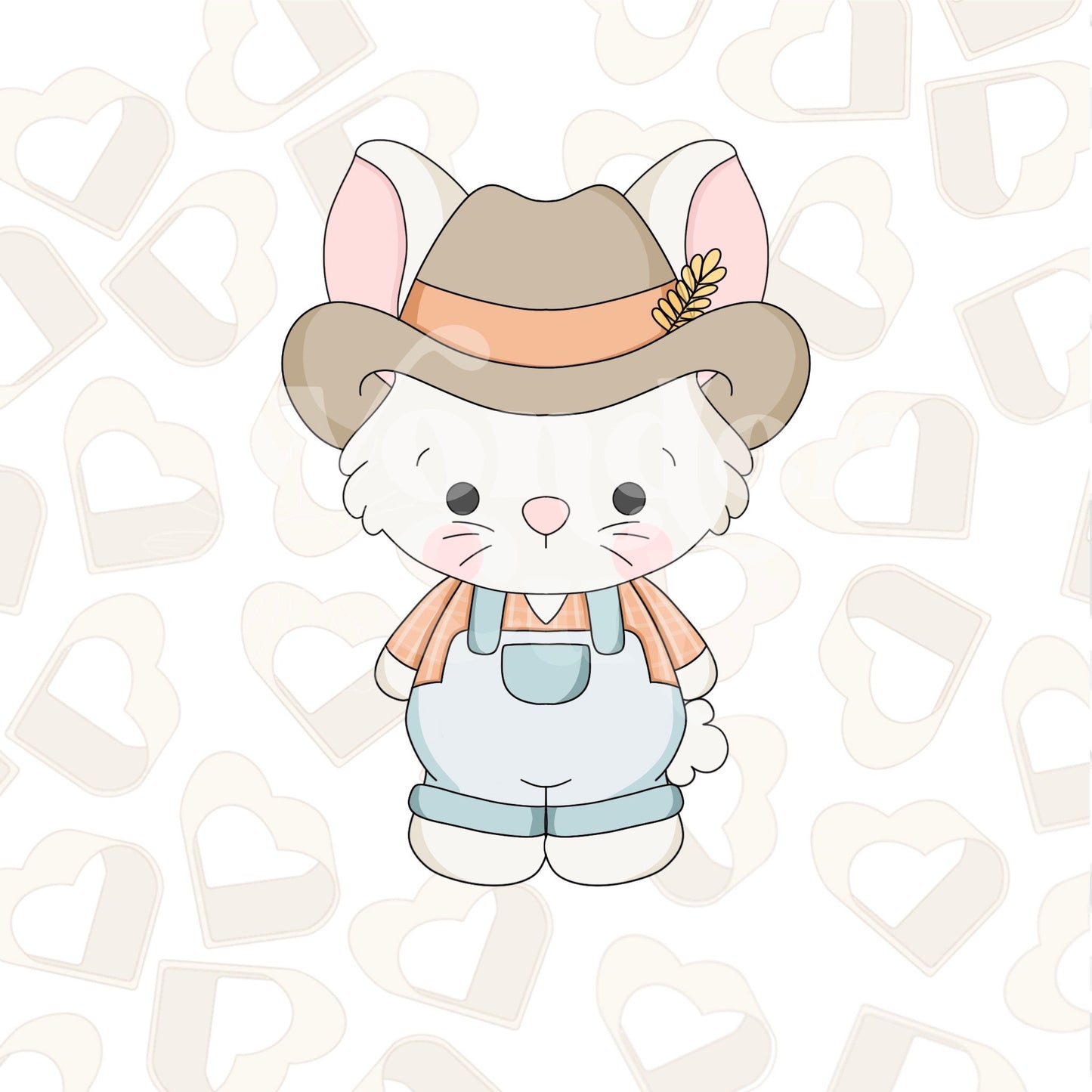 Farmer Bunny Cookie Cutter