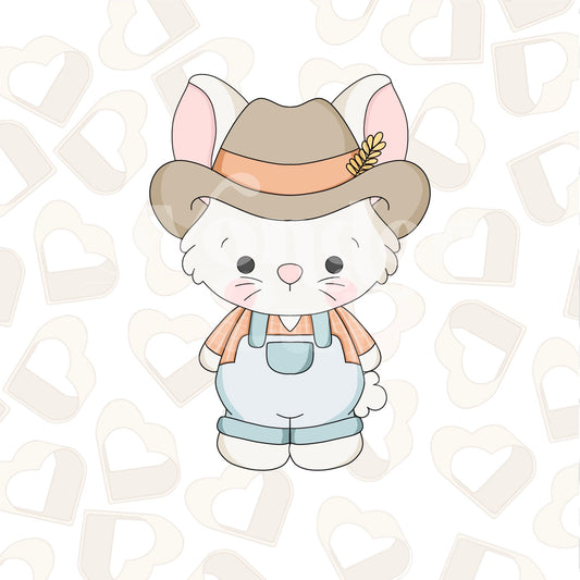 Farmer Bunny Cookie Cutter