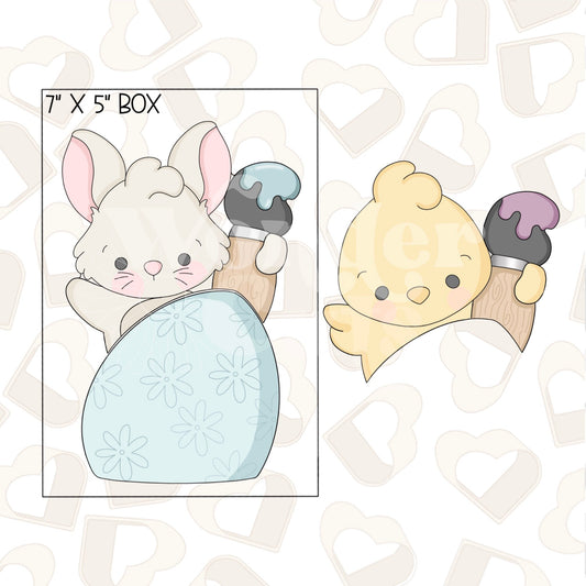 Painting Easter Eggs Set of 2 Cookie Cutter