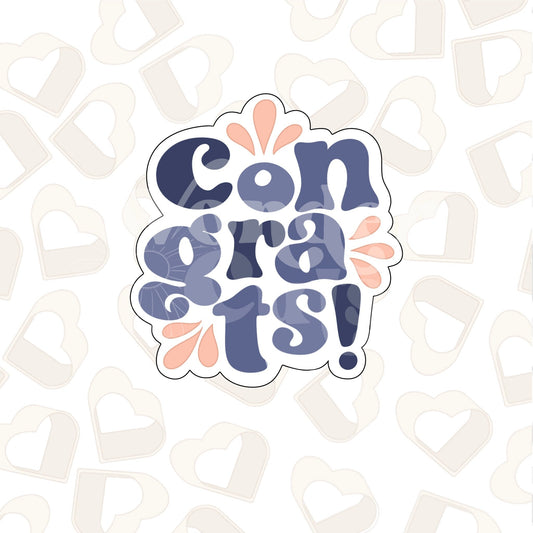 Congrats Plaque Cookie Cutter