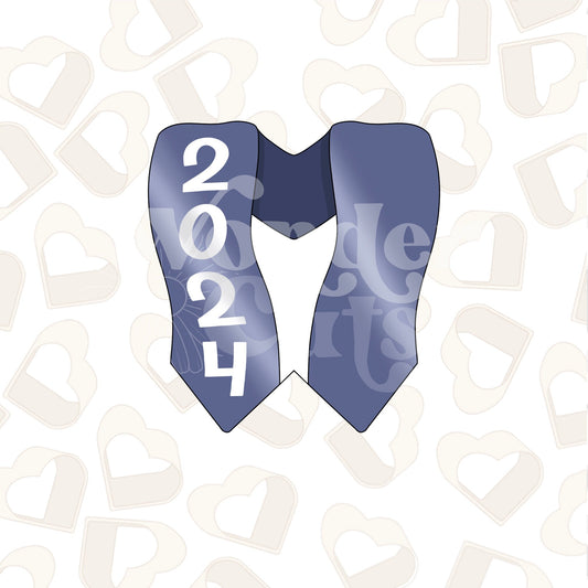 Grad Sash Cookie Cutter