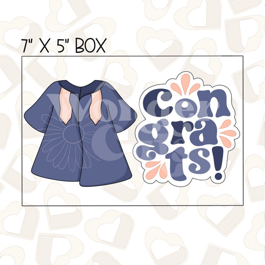 Congrats Grad Set of 2 Cookie Cutter