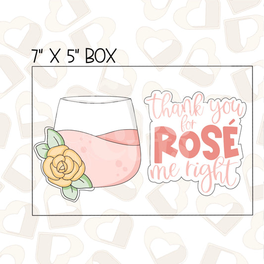 Rose Wine Set of 2 Cookie Cutter