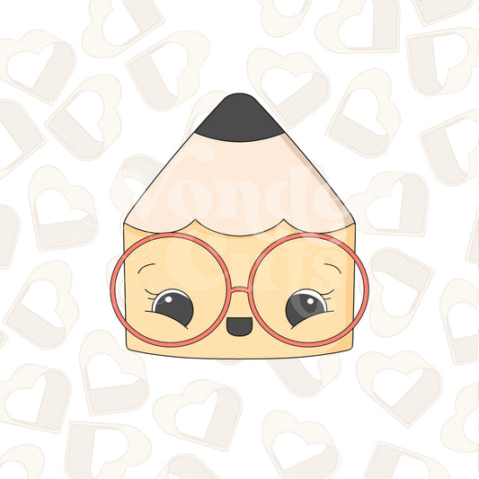 Nerdy Pencil Top Cookie Cutter