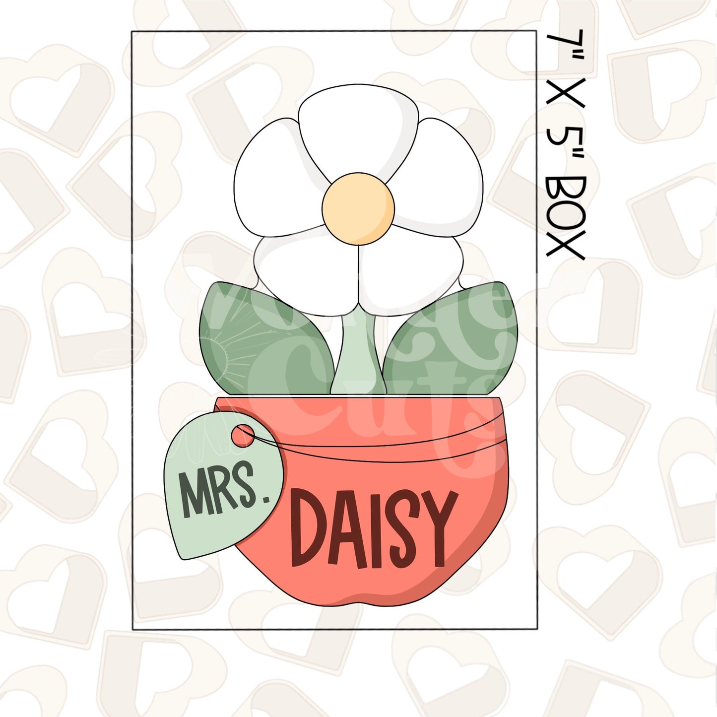 Daisy In Apple Pot Set of 2 Cookie Cutter