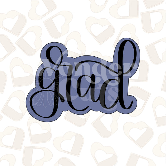 Cursive Grad Plaque Cookie Cutter