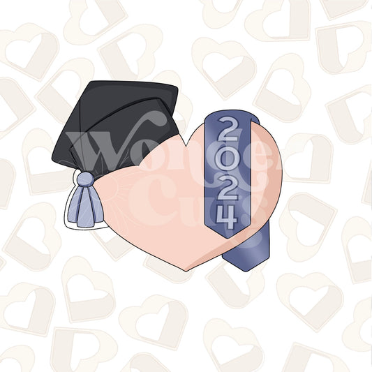 Grad Heart Cookie Cutter