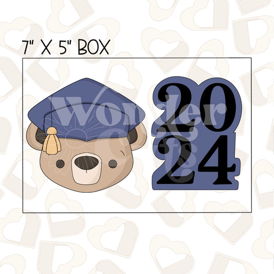 Grad Bear Set of 2 Cookie Cutter