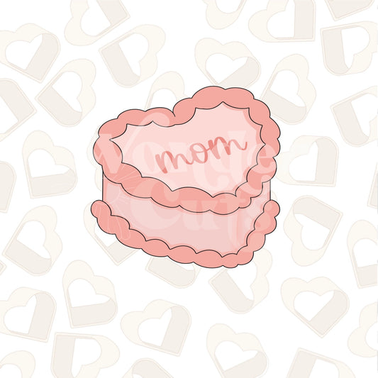 Vintage Heart Cake Cookie Cutte