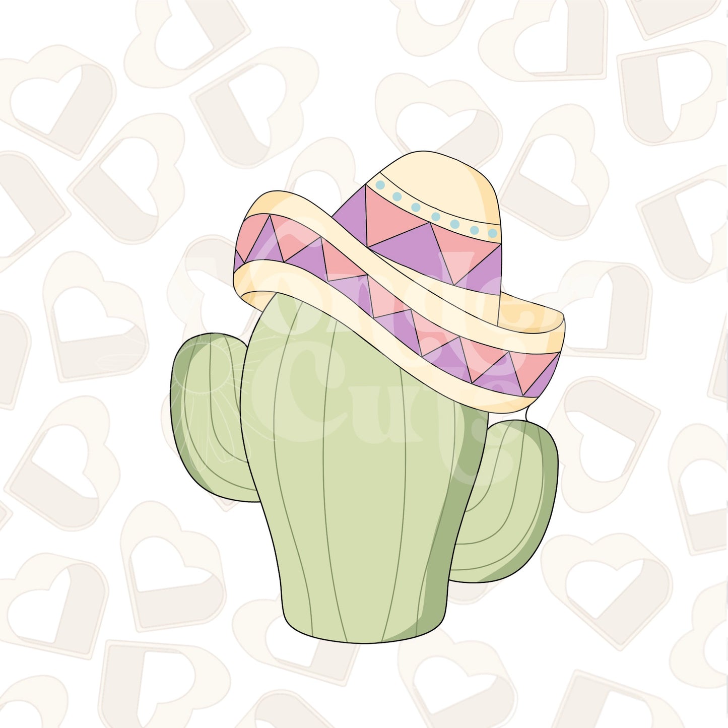 Sombrero Cactus Cookie Cutter