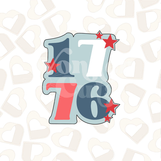 1776 Plaque Cookie Cutter