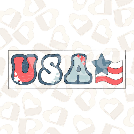 USA Letter Set of 4 Cookie Cutter