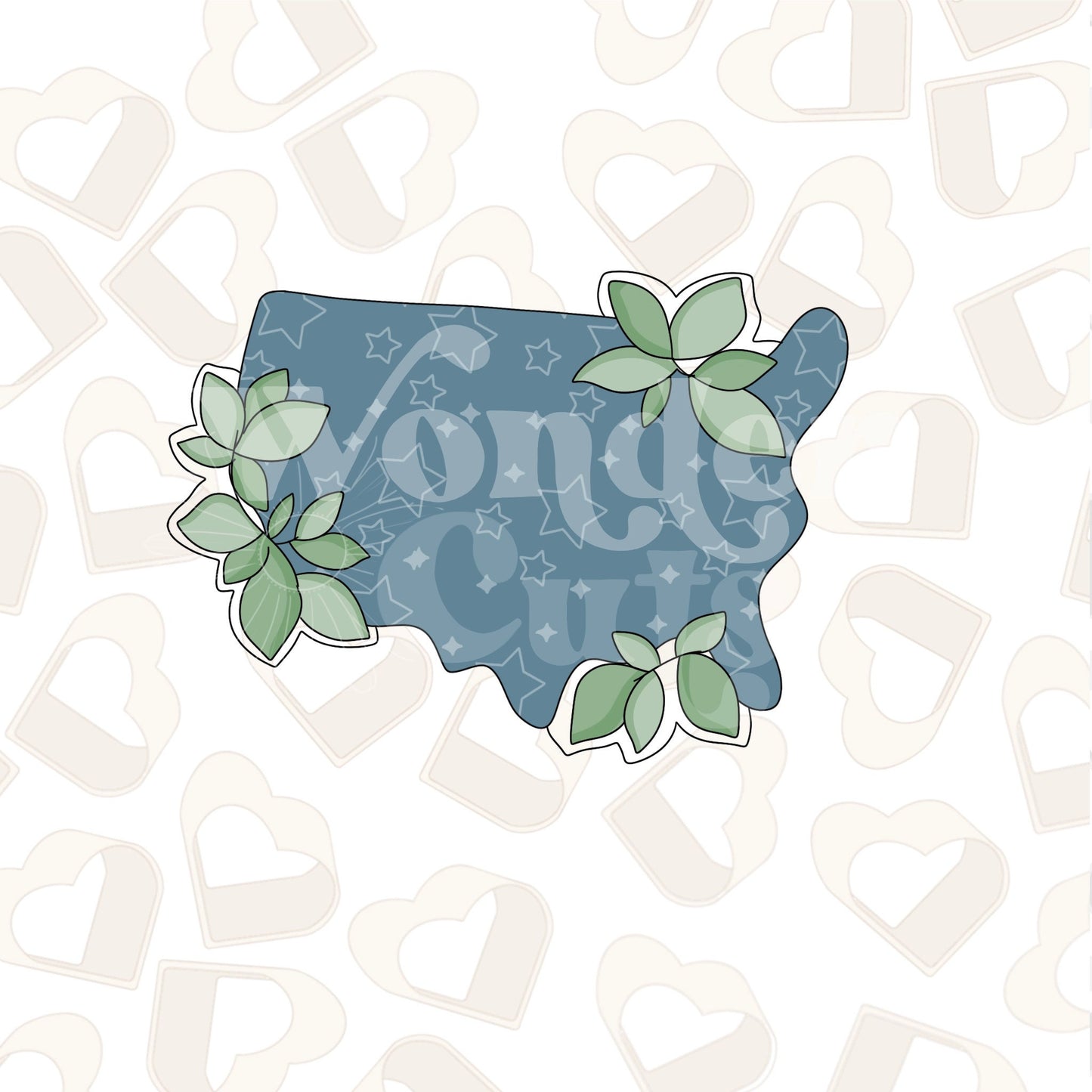 Greenery United States Cookie Cutter